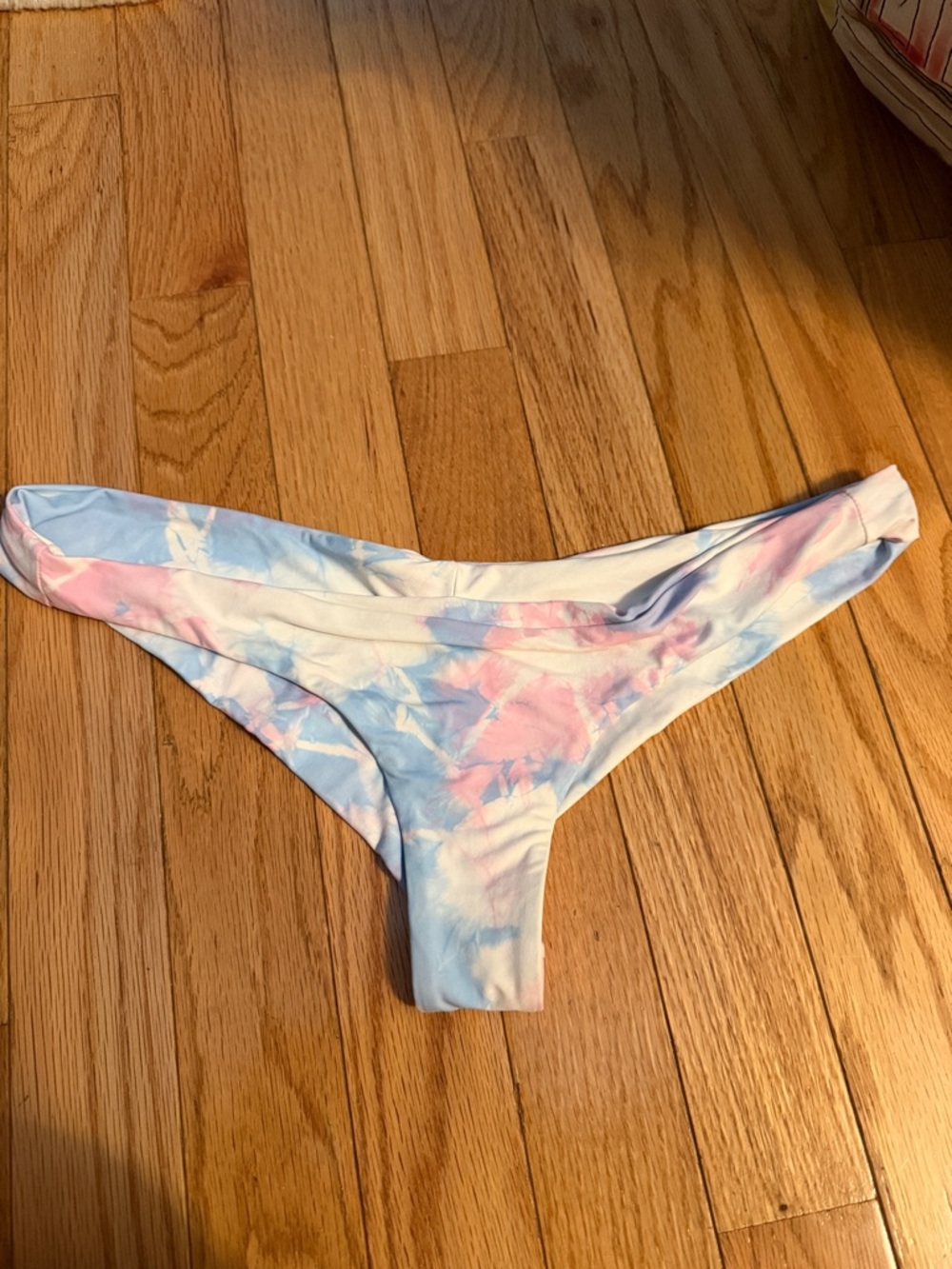 Frankie's Bikinis Pastel Tie-Dye Bikini Bottoms - Pink & Blue